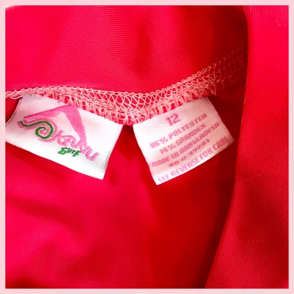 Kanu Surf Red Karlie Girl’s RashGuard Size 12 - Picture 4 of 4